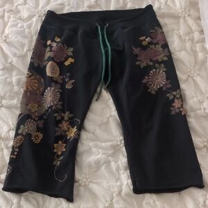 Lucky Brand Floral Sweatpants - Black and Multicolor